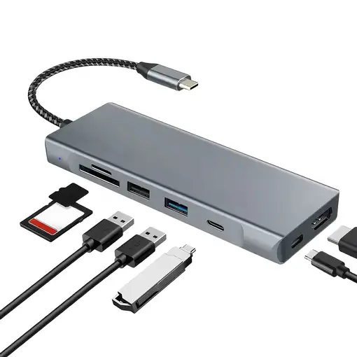 Leotec Docking Station 8 en 1 con ranura M.2 para SSD