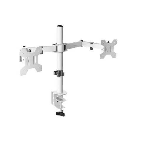 Mars Gaming MARM2 Blanco, Soporte de Monitor Dual de Brazo para Pantallas Hasta 27