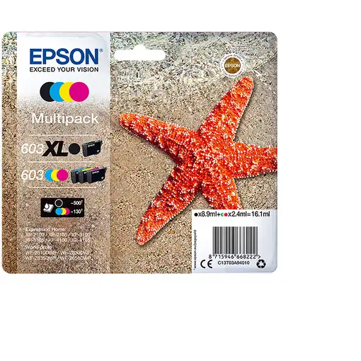 Epson 603 XL cartucho de tinta 1 pieza(s) Original Alto rendimiento (XL) Negro, Ci Epson 603 XL cartucho de tinta 1 pieza(s) Original Alto rendimiento (XL) Negro, Ci