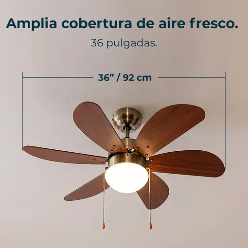 Ventiladores techo Madera CECOTEC