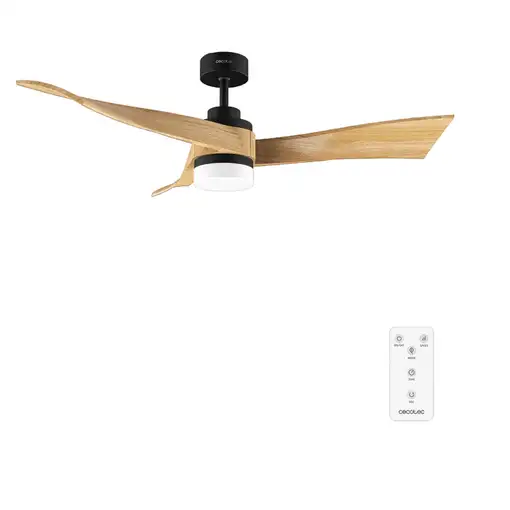 Cecotec Ventilador de techo con luz EnergySilence Aero 5285 WhiteWood Cecotec