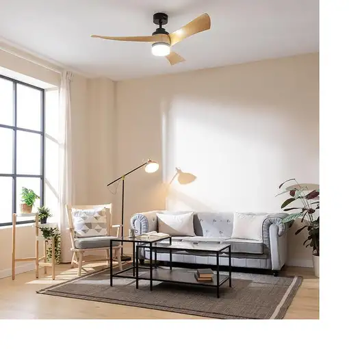 Cecotec Ventilador de techo con luz EnergySilence Aero 5285 WhiteWood Cecotec