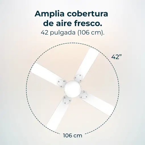 Cecotec Ventilador de techo con luz EnergySilence Aero 450 FullWhite Cecotec