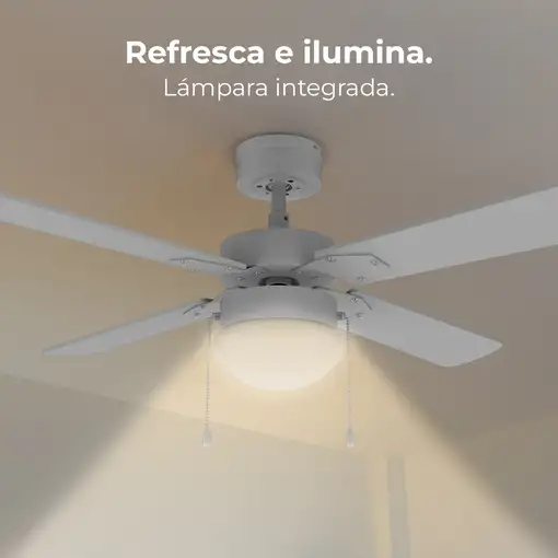 Cecotec Ventilador de techo con luz EnergySilence Aero 450 FullWhite Cecotec