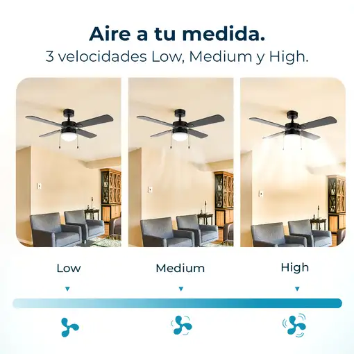 Ventiladores techo Negro CECOTEC