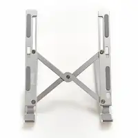 iggual Soporte portátil plegable aluminio plata 17