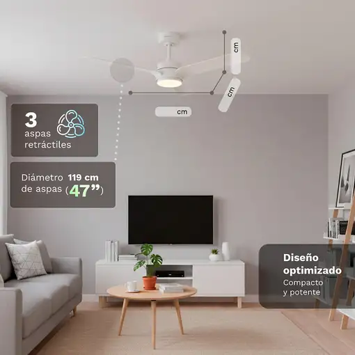Ventiladores techo Blanco GRUNKEL