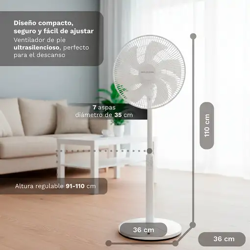 Ventiladores pie/suelo Blanco GRUNKEL