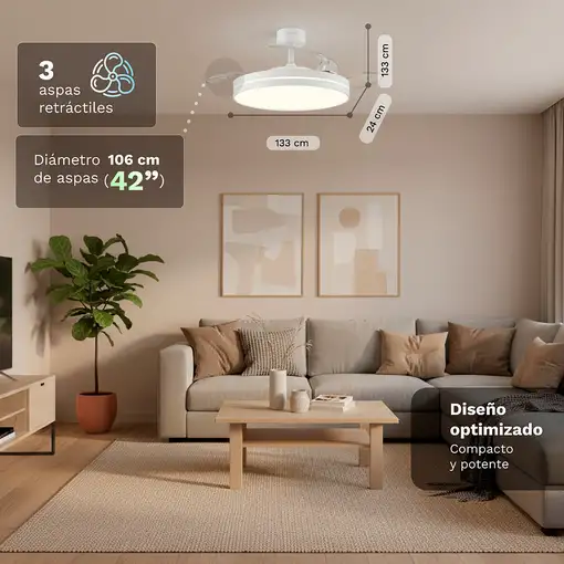 Ventiladores techo Blanco GRUNKEL