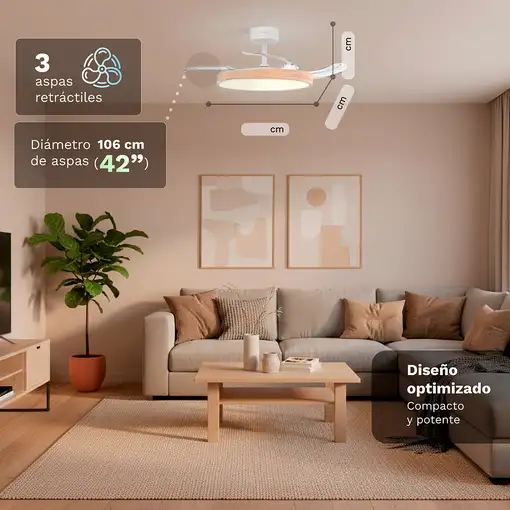 Ventiladores techo Blanco GRUNKEL