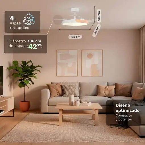 Ventiladores techo Blanco GRUNKEL