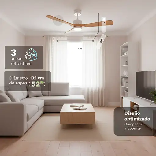 Ventiladores techo Madera GRUNKEL