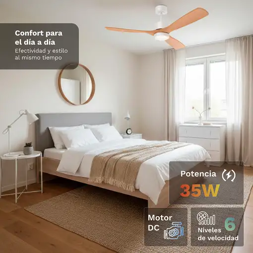 Ventiladores techo Madera GRUNKEL