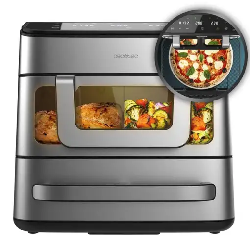 Freidora de aire 18 L, 2700 W, Cecofry FoodCourt 18000 4Pizza CECOTEC