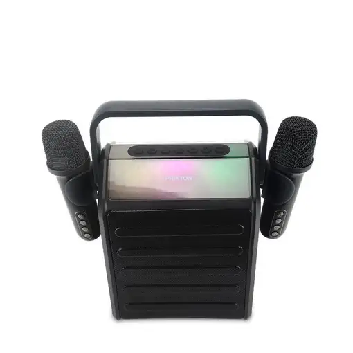 Altavoz Karaoke Party Star PRIXTON (30 W - 2 Micrófonos - Iluminación LED)
