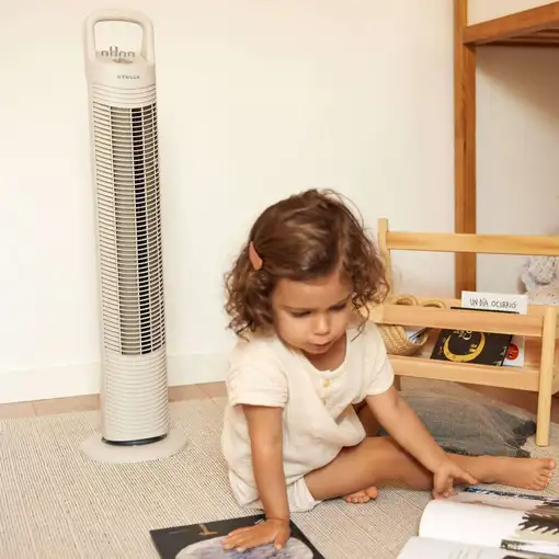 Ventilador torre blanco roto, 45 W, 3 velocidades, W80 NEWLUX