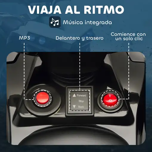 Quad Eléctrico para Niños 6 V 70x42x45 cm Blanco AIYAPLAY