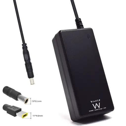 Ewent EW3897 adaptador e inversor de corriente Interior 65 W Negro Ewent EW3897 adaptador e inversor de corriente Interior 65 W Negro
