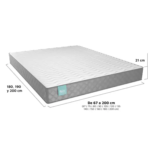 Nalui Colchón Viscoelástico 135x180  Gredos Blanco 21cm
