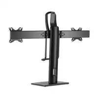AISENS Soporte De Mesa Pro Contrapeso Giratorio E Inclinable Para 2 Monitores 6kg