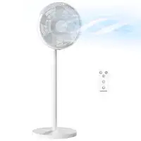 Ventilador de Pie con Mando Altura Ajustable 4 Velocidades Oscilación HOMCOM Ventilador de Pie con Mando Altura Ajustable 4 Velocidades Oscilación HOMCOM