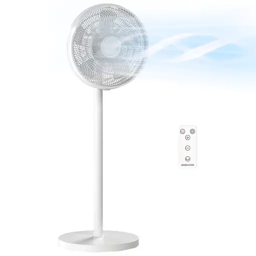 Ventilador de Pie con Mando Altura Ajustable 4 Velocidades Oscilación HOMCOM Ventilador de Pie con Mando Altura Ajustable 4 Velocidades Oscilación HOMCOM