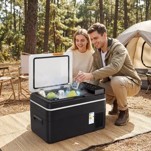 Nevera Portátil Eléctrica 30L con Compresor Control por App Negro Outsunny