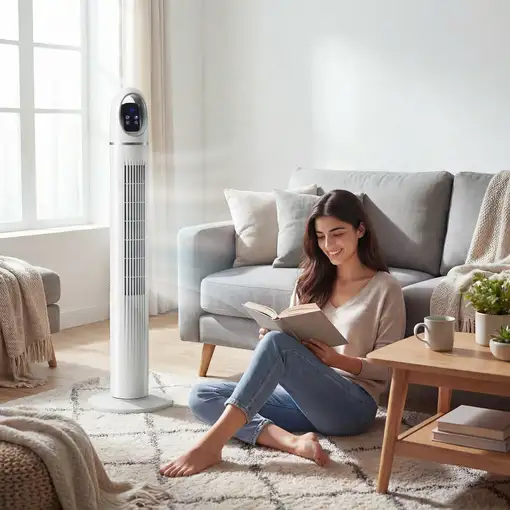 Ventilador de Torre con Control Remoto 3 Velocidades 3 Modos Temporizador HOMCOM