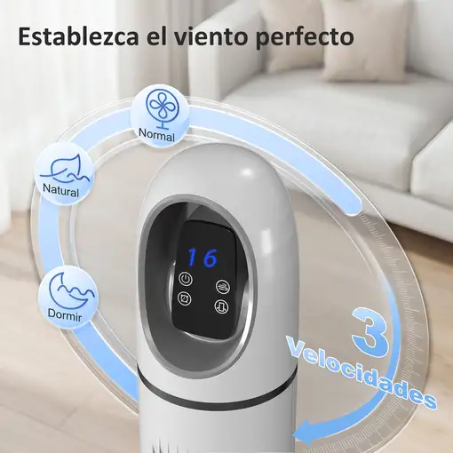Ventilador de Torre con Control Remoto 3 Velocidades 3 Modos Temporizador HOMCOM