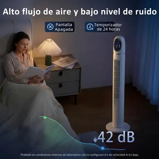 Ventilador de Torre con Control Remoto 3 Velocidades 3 Modos Temporizador HOMCOM