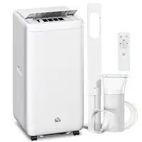 Aire Acondicionado Portátil 12000 BTU 5 en 1 para 35 m² Blanco HOMCOM Aire Acondicionado Portátil 12000 BTU 5 en 1 para 35 m² Blanco HOMCOM