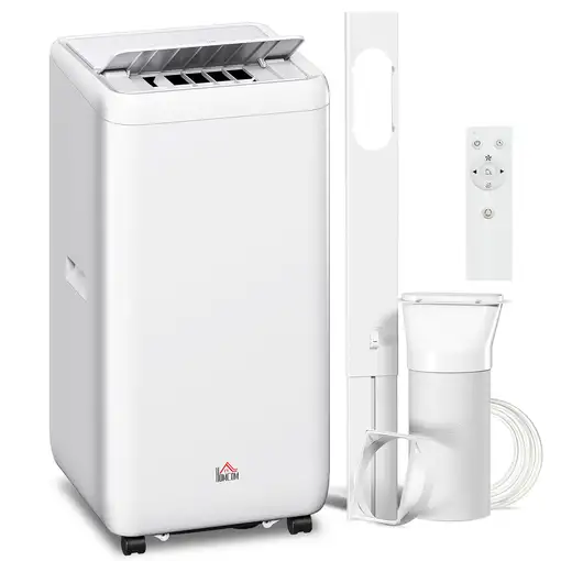 Aire Acondicionado Portátil 12000 BTU 5 en 1 para 35 m² Blanco HOMCOM Aire Acondicionado Portátil 12000 BTU 5 en 1 para 35 m² Blanco HOMCOM