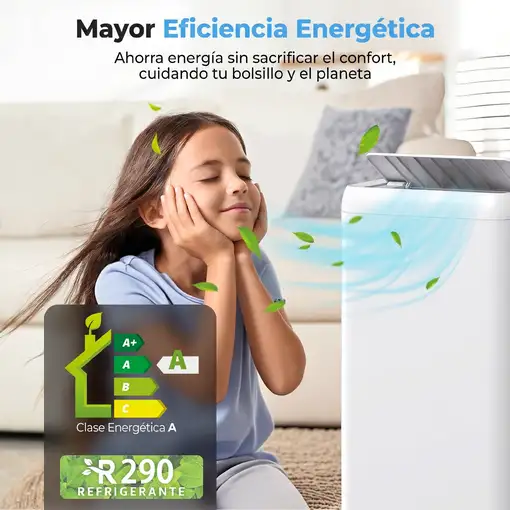 Aire Acondicionado Portátil 12000 BTU 5 en 1 para 35 m² Blanco HOMCOM