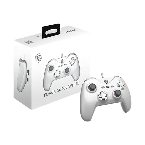 MSI FORCE GC200 WHITE mando y volante Blanco USB Gamepad Analógico/Digital