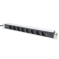 Digitus Regleta de enchufes con perfil de aluminio, toma de alimentación con 8 tom Digitus Regleta de enchufes con perfil de aluminio, toma de alimentación con 8 tom