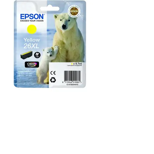 Epson Polar bear Cartucho 26XL amarillo