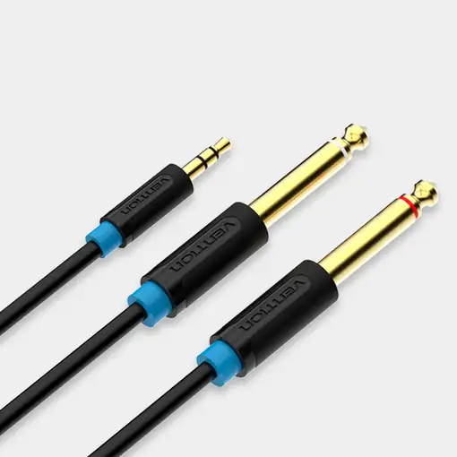 Vention BACBJ cable de audio 5 m 3,5mm 2 x 6,35mm Negro