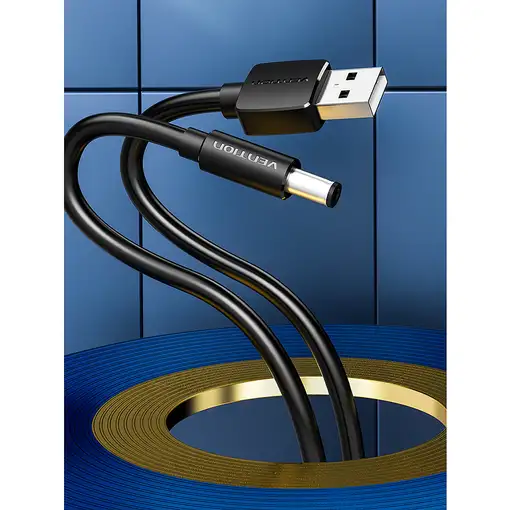 Vention CEYBG cable de transmisión Negro 1,5 m USB A DC 5.5mm