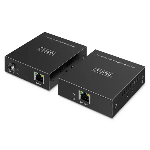 Digitus Extensor USB 3.2 Gen1 CAT, 5 Gbps, 4 puertos: 3x USB-A / 1x USB-C, 100m