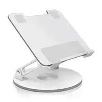 AISENS Soporte de Sobremesa Giratorio Ajustable Para Portatil / Tablet 7-13, Plata