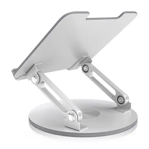 AISENS Soporte de Sobremesa Giratorio Ajustable Para Portatil / Tablet 7-13, Plata