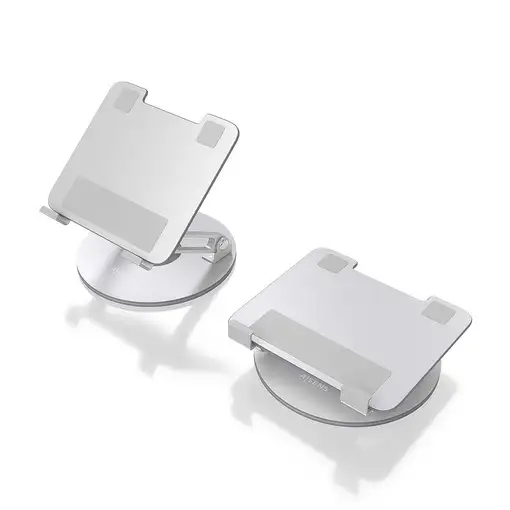 AISENS Soporte de Sobremesa Giratorio Ajustable Para Portatil / Tablet 7-13, Plata