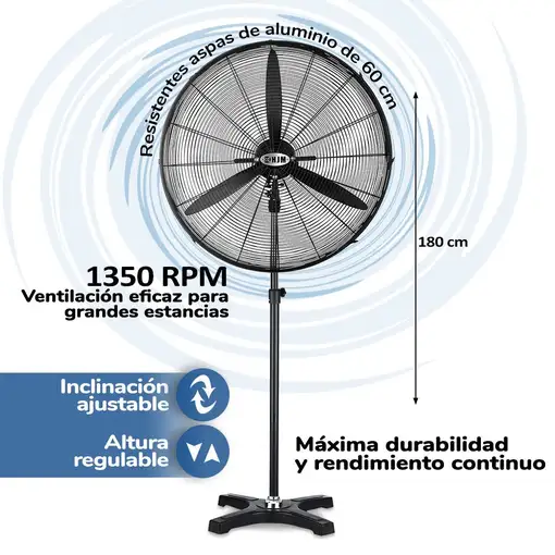 Ventilador de pie VIS680  60 cm HJM