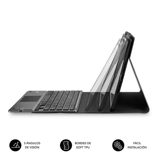 SUBBLIM Funda Tablet KEYTAB ProBT Touchpad Ipad 10,9/11 10a/11a Gen NEGRA