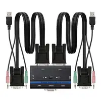 Nanocable KVM SWITCH VGA USB 1U-2PC+CABLE