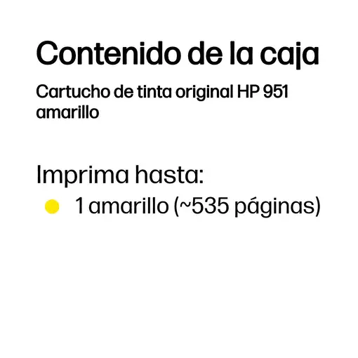 HP Cartucho de tinta original 951 amarillo