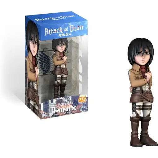 Figura Minix Ataque de los Titanes Mikasa Ackerman Modelo 118