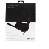 Nilox Auriculares estéreo USB 2.0 con micrófono