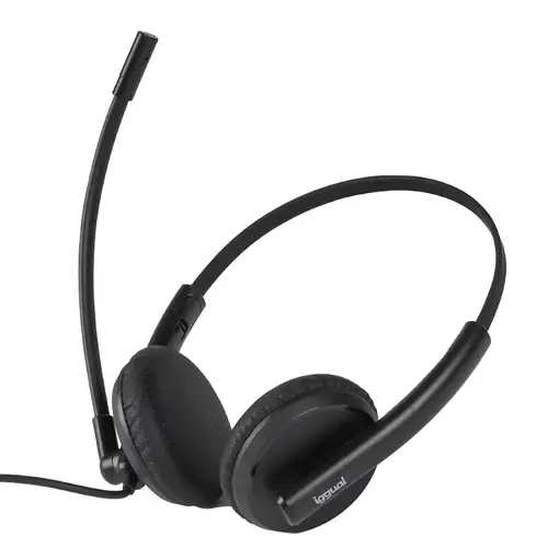 iggual ENC 3030 Auriculares Alámbrico Diadema Oficina/Centro de llamadas Negro