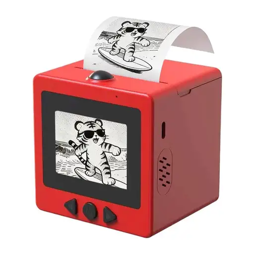 Mini Impresora Térmica Klack AI Printer Bluetooth WiFi Recargable Roja Mini Impresora Térmica Klack AI Printer Bluetooth WiFi Recargable Roja